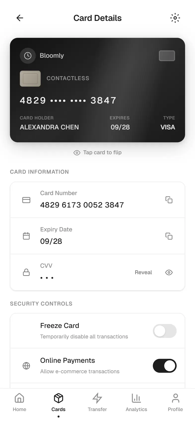 Mobilecn example screens