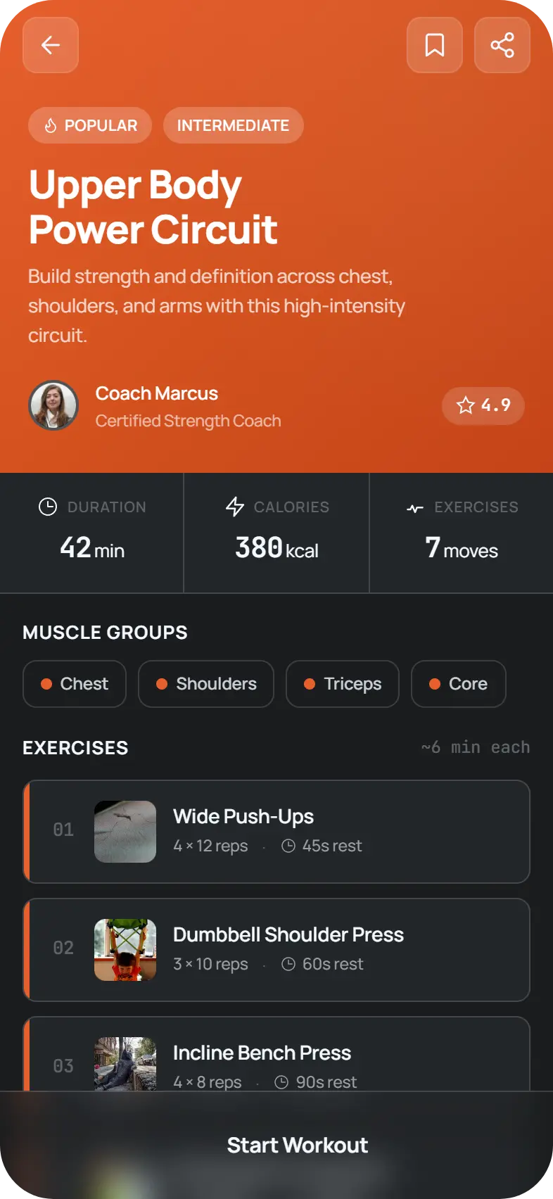 Mobilecn example screens